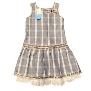 NWT Foque Cotton Linen Blend Dress Sz 10 Made in Spain